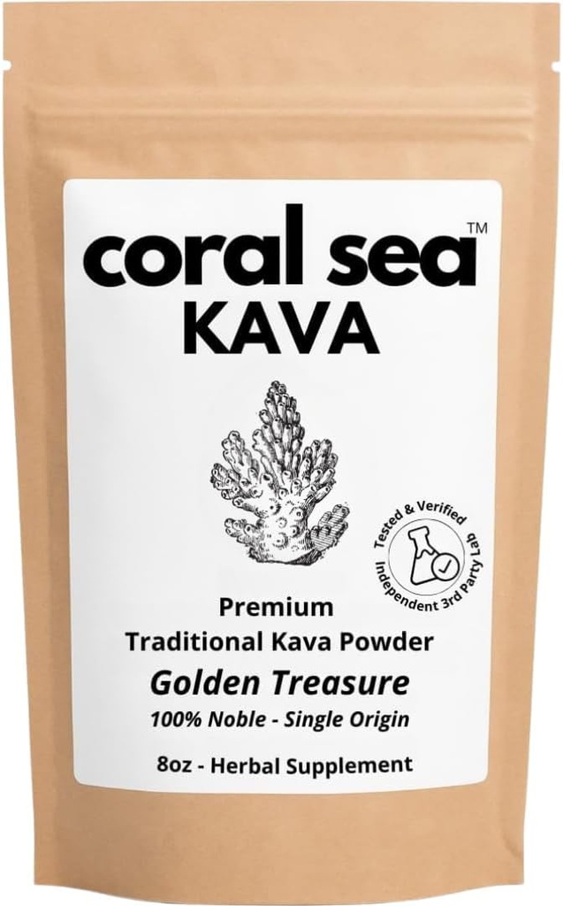 אבקת Kava אבקה נובל Kava שורש ושותה Vanuatu המסורתית תה ירוק מרגיעה את האיזון טבעי חזק Bitter Flavor אוצר הזהב 8oz
