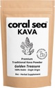 אבקת Kava אבקה נובל Kava שורש ושותה Vanuatu המסורתית תה ירוק מרגיעה את האיזון טבעי חזק Bitter Flavor אוצר הזהב 8oz