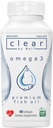 Bell Clear Pure אומגה 3 תוספי שמן דגים, 2000 מ"ג לשרת - Burp חינם Premium, נקי וקליר, No Fishy Taste ולא חוזר (burps), Cholesterol חינם, GMO ו-Allergen חינם, 60 Softgels