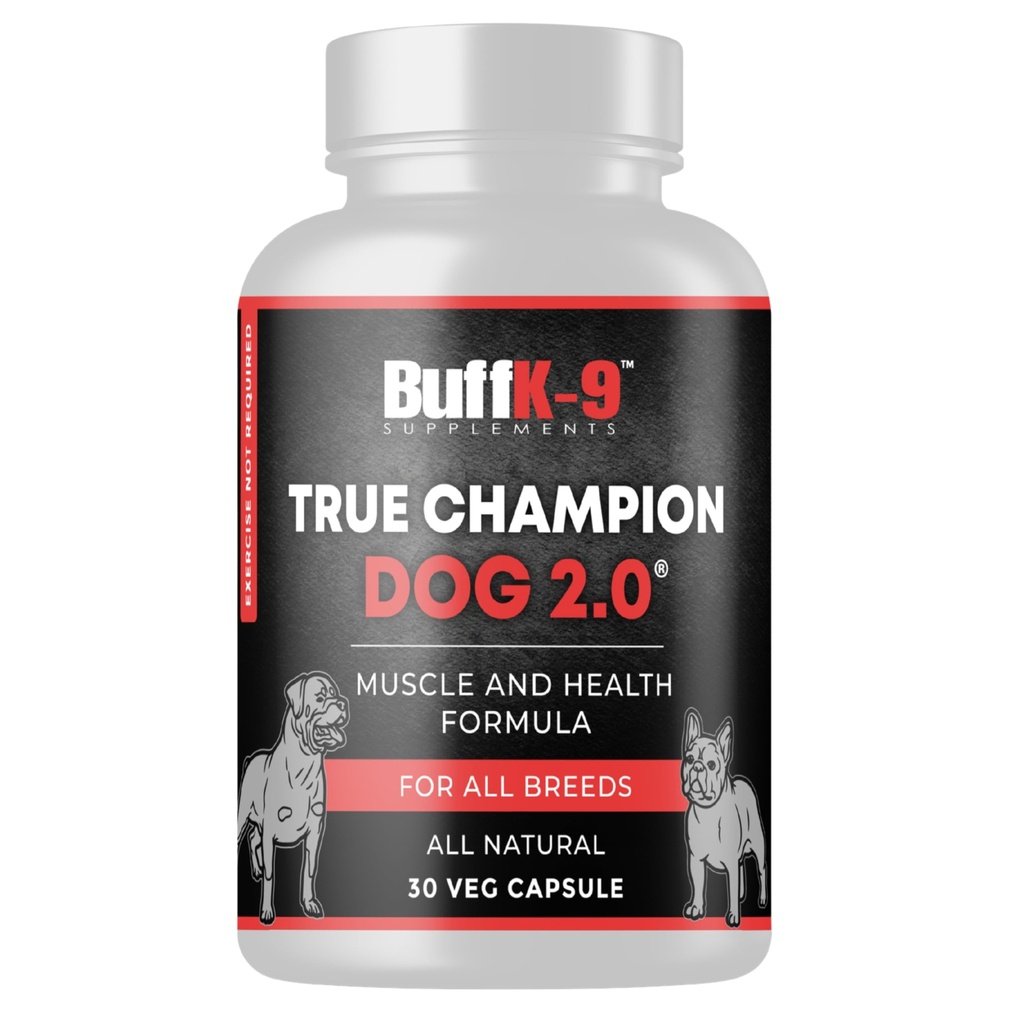 BuffK-9 True 2.0 שריר תוספת עבור כלבים, Canine תומך קפסולות עם ויטמין B6 B12 Ashwagandha Folate עבור שריר, עצמות ותמיכה משותפת, 30 Veg כמוסות