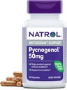 Natrol Pycnogenol קפסולות, Antioxidant Protection, תוספת הגנה מפני Oxidation ו- Age-Related נזקים, מיצוי פין ימי אירופי, תומך Circulation, 50 מ"ג, 60 הרוזן