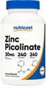 מזון זול Znc Picolinate 30 מ"ג, 240 קפסולות - Gluten Free and non-GMO