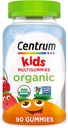 Multigummies אורגניים של ילדים, ילדים Multivitamin חניכיים, אורגני Multivitamin לילדים עם חומרים מזינים חיוניים עבור תמיכה חיסונית, תפקוד שרירים ובריאות המוח - 90 Count Count