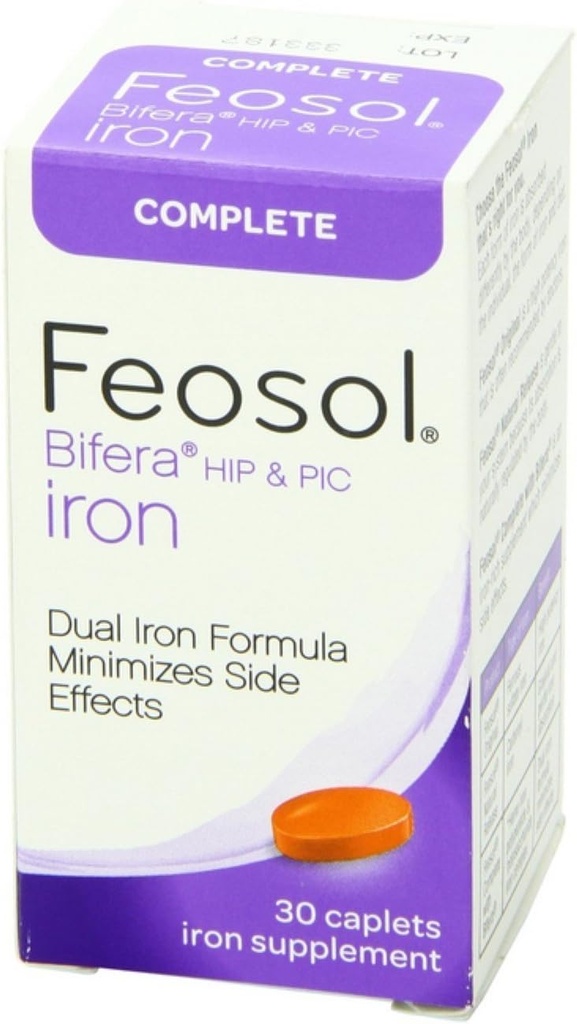 Feosol Bifera Iron Caplets להשלים 30 ea (Pack of 4)