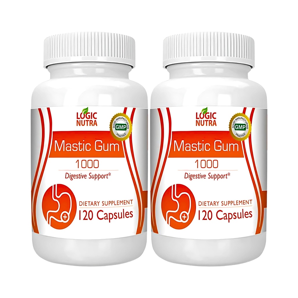 מסטיק קפסולות - Natural Gastro מעיים תוספת, 1000 מ"ג פרי מנהרה - 120 קפסולות (2 בקבוקים)