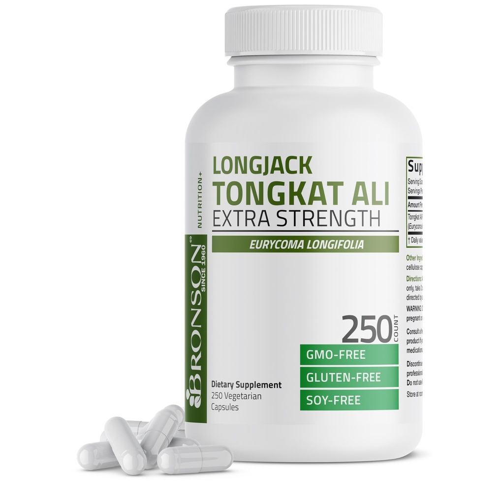Bronson Longjackטונגkat Ali אקסטרה כוח, 250 קפסולות צמחוניות
