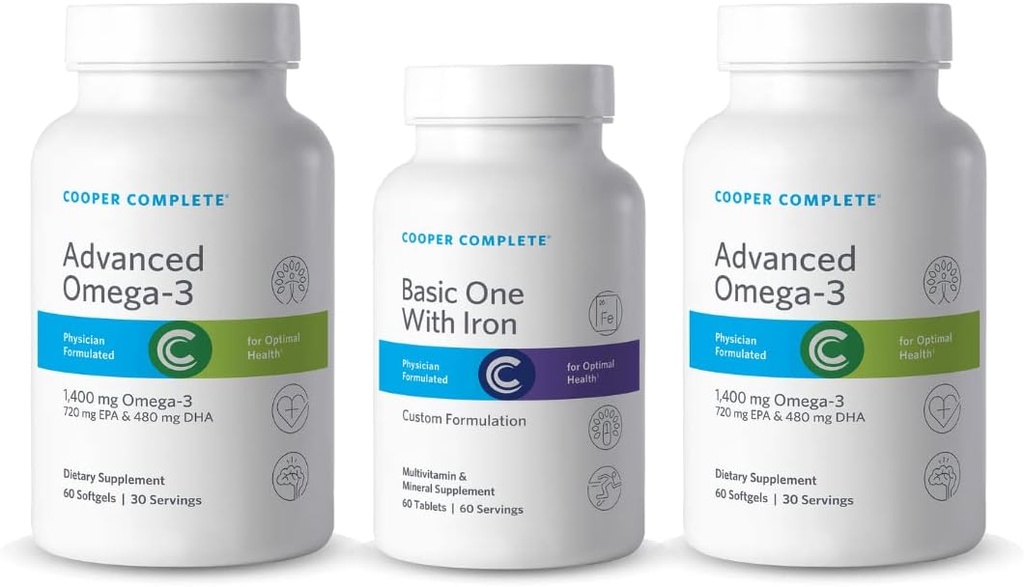 מקור: Basic One Multivitamin with Iron - Daily Multivitamin ומינרל תוספת שמן פלוס דגים תוספת - 60 יום אספקה