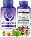 Night Chill Sleep Supplement - 60 קפסולות - תמיכה בשינה שקטה עם DHH-B מ Magnolia Bark ו- L-theanine תוסף - Stress Calm Mood תמיכה - כדורי שינה למבוגרים על ידי MaxLife Naturals