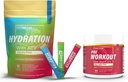 אבקת כביסה חינם סוכר Packets Variety - 15 Stick Packs & PreWorkout אבקת עם ACV | חום, פעילות, נסיעות, Daily hydrotion + Superfood אנרגיה & All-Natural Nitric ide Booster Plus Caffeine