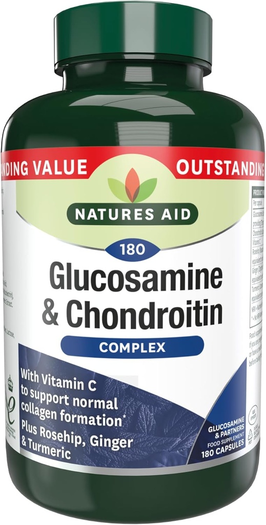 Glucosamine 500mg & Chondroitin 100mg מורכב 180 Vcaps