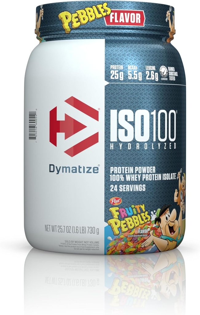 Dimatize ISO100 hydrolyzed 100 חלבון Whey Isolate פירותy Pebbles (1.6 Lbs. / 24 משרתים)