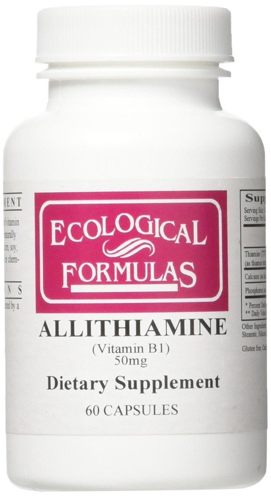פורמולה אקולוגית Allithiamine ויטמין B1 50 Mg, White, 60 Count
