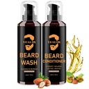 Beard Wash & Conditioner for Men - Soften & Hydrate with Argan & Jo Joba Oil - Controls Dandruff & Itching for a Fresh, Smooth & Tangle-Free Beard - 2Pack (4oz כל אחד)