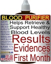 Blood Purifier to Retrieve and Support Bloodstream תוספת טבעית לניקוי, טוניק וחיזוק האיברים שלך. 2 oz