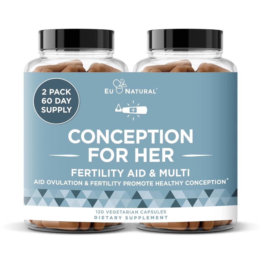 תוספי פוריות פוריות עבור נשים - איידס Ovulation, Hormonal Balance, ומחזורים רגילים - תמיכה ויטמין טרום לידתי עם Myo-Inositol, Folate, Folic Acid, Vitex - 120 קפסולות רכות צמחוניות