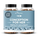 תוספי פוריות פוריות עבור נשים - איידס Ovulation, Hormonal Balance, ומחזורים רגילים - תמיכה ויטמין טרום לידתי עם Myo-Inositol, Folate, Folic Acid, Vitex - 120 קפסולות רכות צמחוניות