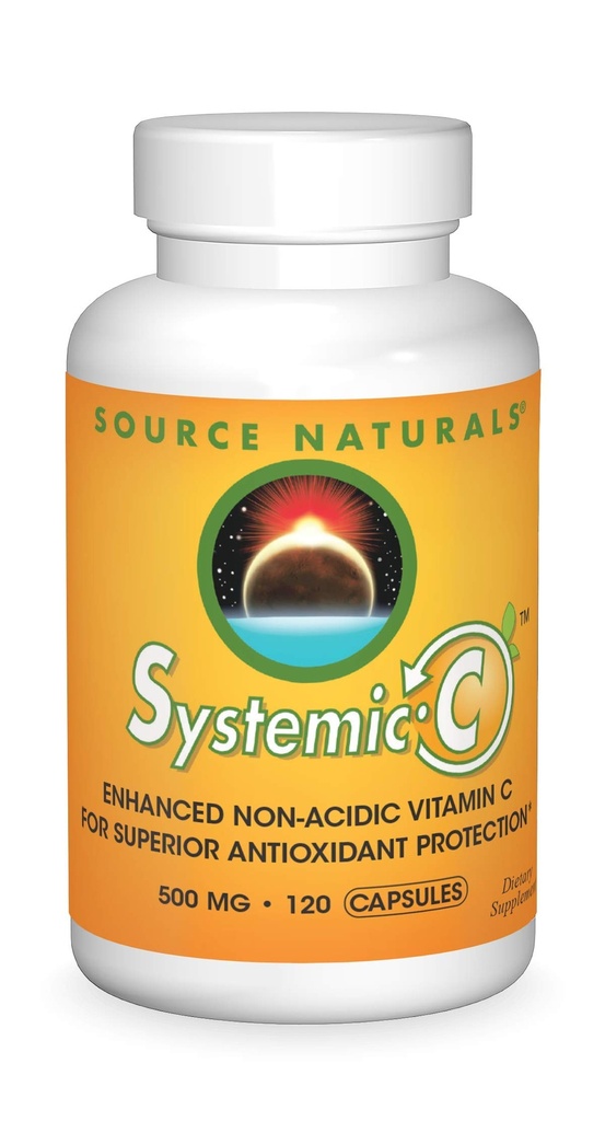 מקור Naturals Systemic C, 500 מ"ג - 120 קפסולות