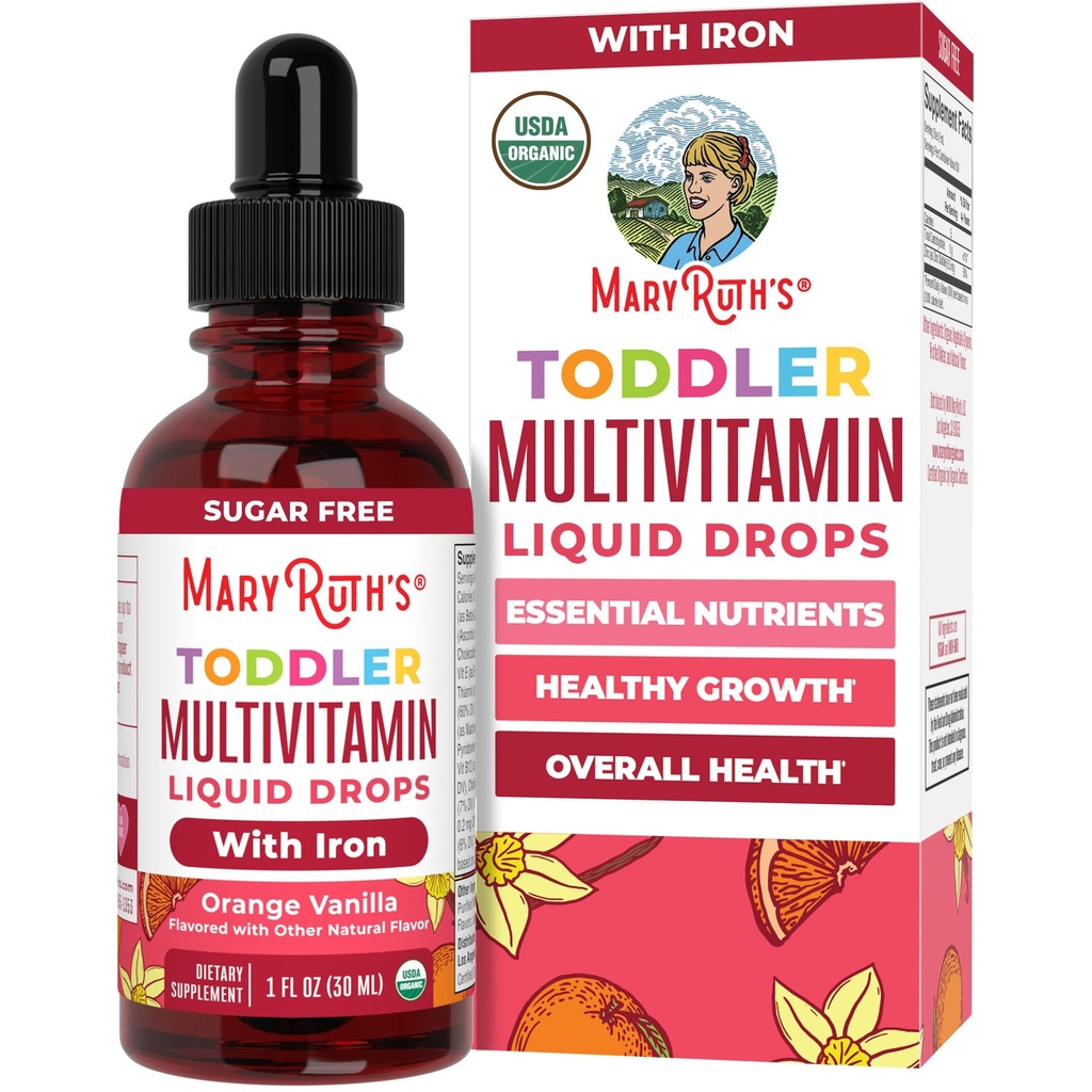MaryRuth Organics CoComelon Toddler Kids Multivitamin with Iron | Immune Support