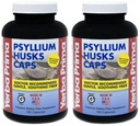 Yerba Prima Psyllium Husk Caps - 180 קפסולות (Pack of 2) - Easy to Swallow סיבים תוספת - קירור קולון - בריאות - גלוקוז ללא GMOten חינם