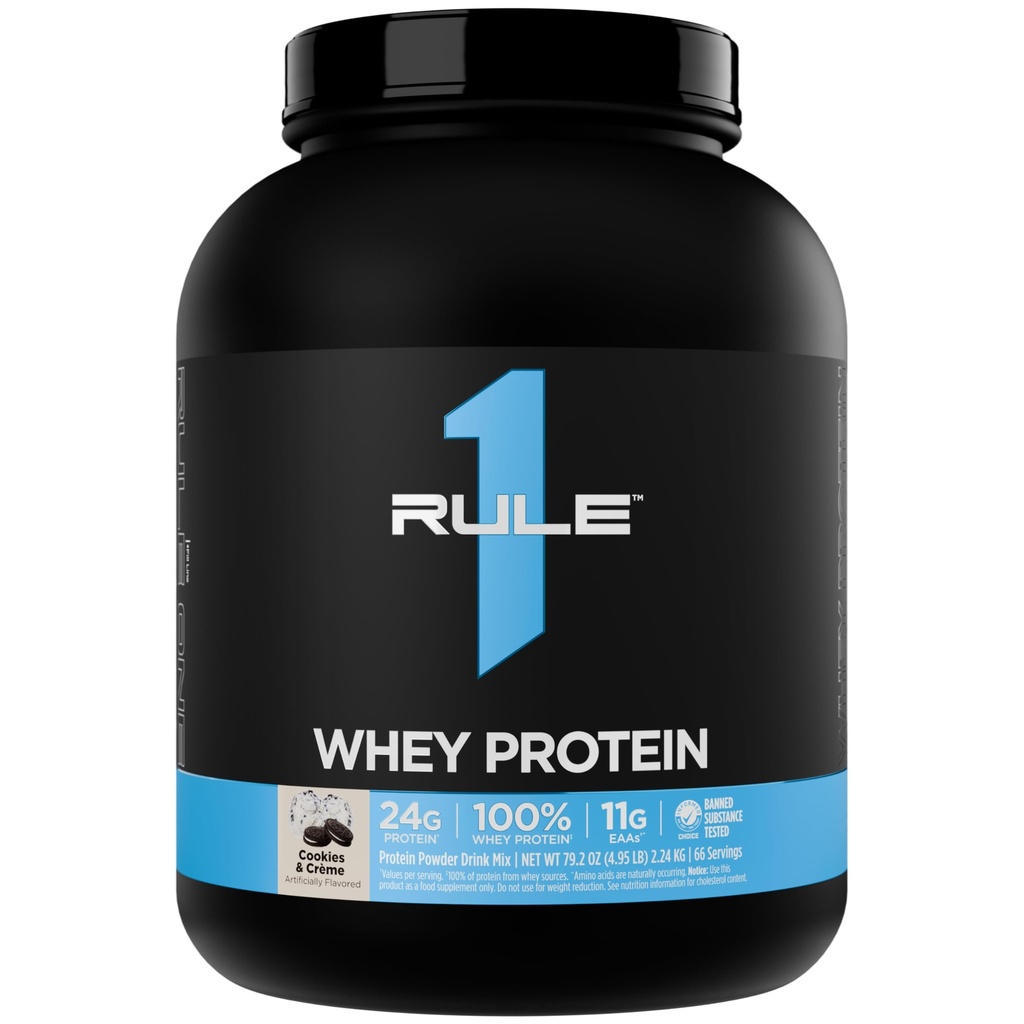 כלל 1 חלבון Whey - 24g Fast-Acting חלבון ממקורות All-Whey עם באופן טבעי Occurring EAAs & BCAAs for Workout Recovery or Anytime Use (5 פאונד)