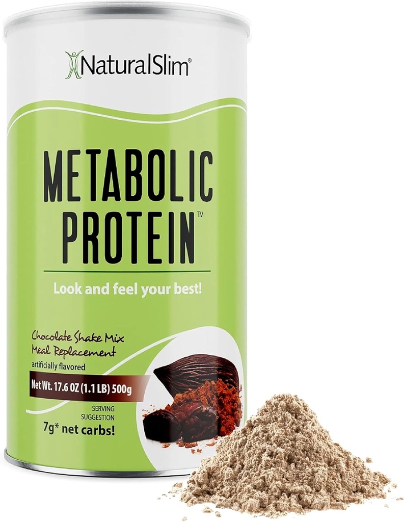NaturalSlim Metabolic Whey חלבון אבקת שוקולד - Low Carb, Mealחליף Shake w / Vitamins, מינרלים ו Amino Acid L-Glutamine | טעם גדול מאוד מלא חלבון שקד, 10 משרתות, 17.6ozozozs, 17.6ozozozozozozs ו Amino Acid L-Glutamine