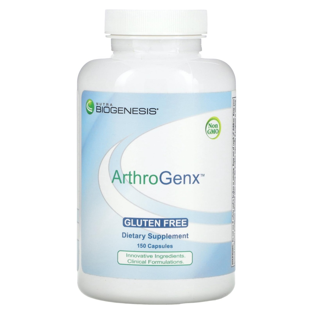 Nutra BioGenesis - ArthroGenx - Turmeric, ג'ינג'ר ו- MSM כדי לעזור לתמוך בתפקוד המשותף ותגובה נורמלית של הגוף - 150 קפסולות