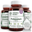 טבעי Nutra Elemental Potassium Gluconate 99 מ"ג תזונה - מקדם אנרגיה, עוזר Boost Nervous System, מקדם בריאות הלב, רגולציה מינרלים, תפקוד שרירים - 100 טבליות טבעוניות