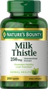 חלב בוני של Nature's Bounty Milk Istle כמוסות, המשמש באופן מסורתי לבריאות Liver, תוסף צמחי, 250 מ"ג לשרת, 200 הרוזן