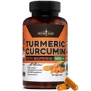 AGE Turmeric Curcumin עם קפסולות bioperine - תמיכה טבעית משותפת ובריאה עם 95% קורטונואידים סטנדרטיים עבור Potency & Absorption - non-GMO, Gluten Free (90 Count)