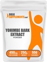 BulkSupplements.com Yohimbe Extract - Yohimbe Bark Extract - Herbal Supplement, Gluten Free, 450 מ"ג למשרת, 250g (Pack of 1)