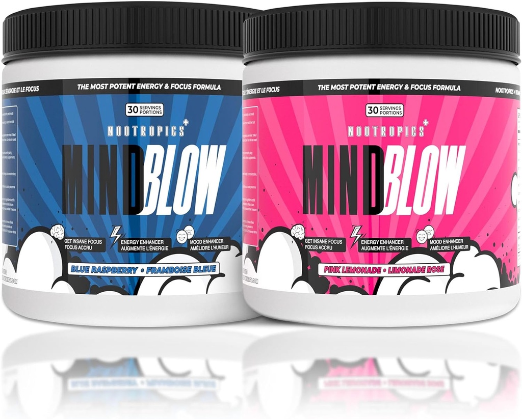Mind Blow - Nootropics קוקטיילים לאנרגיה, פוקוס ואושר עבור סטודנטים, יזמים, עובדים קשה ומשחקים (30 משרתים)
