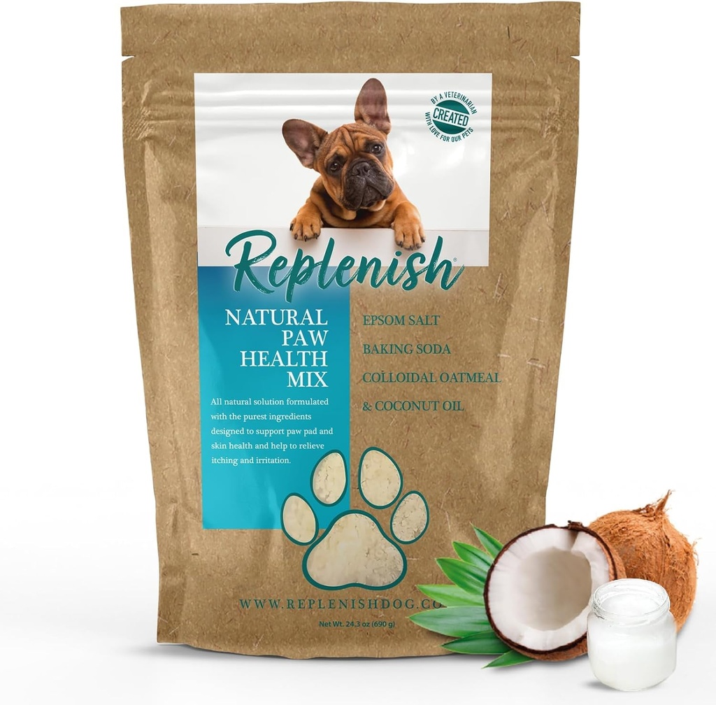 פתרון הריפוי של כלב זחלני - All Natural Epsom Salt for Dogs Paws - Medicated Paw Soaking Solution & Moisturizer for Dry Cracked Paws - Epsom Salt Treatment - Spa Paw Protection for Dogs
