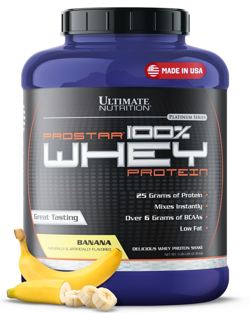 תזונה מושלמת Prostar Whey חלבון אבקת Isolate, בננה - דלת פחמימות, אבקת חלבון גבוהה שקד עבור שריר מקבל & התאוששות - נמוך נתרן, נמוך-Fat & Keto Friendly - 5.28 lbs Tubs Tubs Tubs Tubs Tub