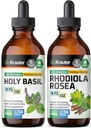 BIO KRAUTER Holyזיל Tincture 4 Fl. Oz. & Rhodiola Rosea Tincture 4 Fl. Oz.
