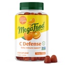 Mega Food C Defense Daily Immune Support Supplement - Chewable ויטמין C Gummies, Tangy Citrus Flavor, Made with Real Food Like Orange & Cranberry, טבעוני, Gluten-Free - 70 חניכיים, 35 משרתים