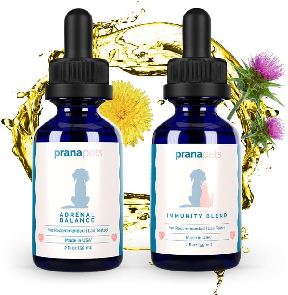 פרנה פיטרס Adrenal Immunity משטרn | Adrenal Balance for Dogs with Cushing's & Immunity Band Supplement for Dogs & Cats