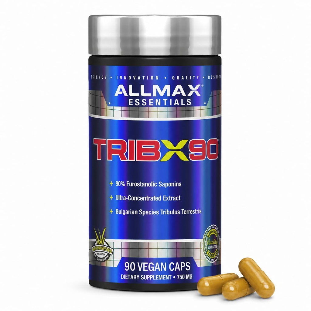 AllMAX Nutrition Trib X 90, הבולגרי Tribulus Ultra-Concentrated Extract, 90 קפסולות