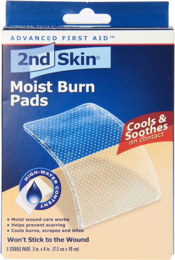 Spenco 2nd Skin Moist Burn Pads, גדול (3 x 4 Inches), 3Count