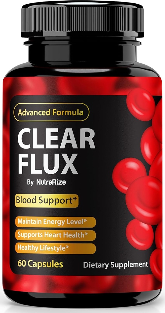 Clear Flux Pills, קפסולות ClearFlux הרשמי, All-Natural Support, Premium Support to Keep Stable Levels & Healthy Circulation, All Natural Clear Flux Health Reviews (60 קפסולות)