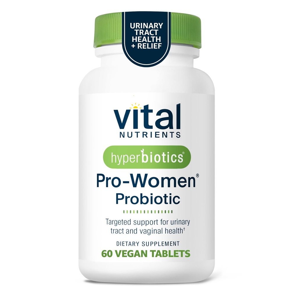 Hyperbiotics Vital Foodsents Pro Women Probiotics for Women | Vaginal Probiotics for PH Balance | אוראלי Probiotic for Vaginal Health and Urinary Tract Health | 6 Targeted Strains | 60 טבליות טבעוניות