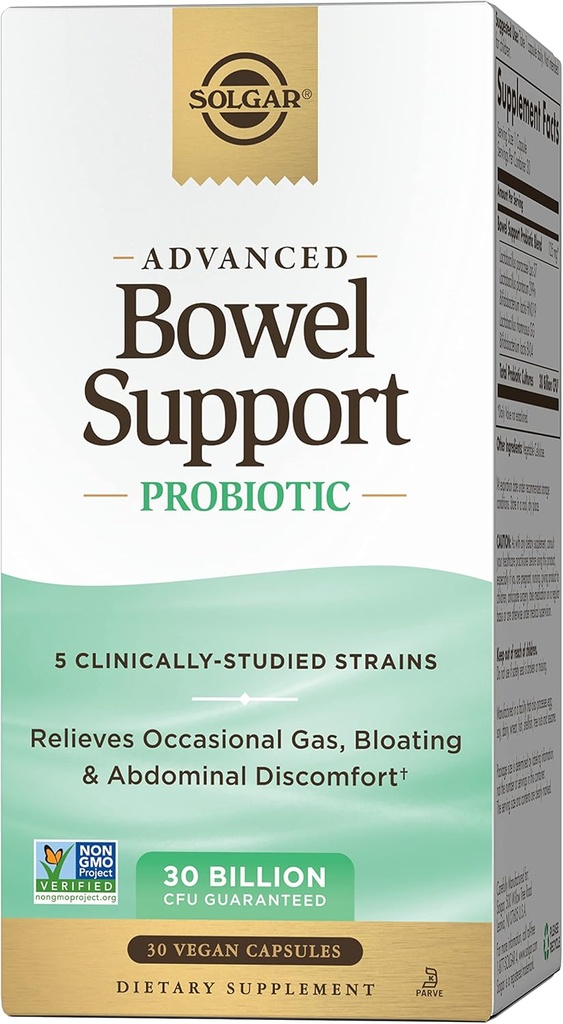 Solgar Bowel Support Probiotic, 30 קפסולות