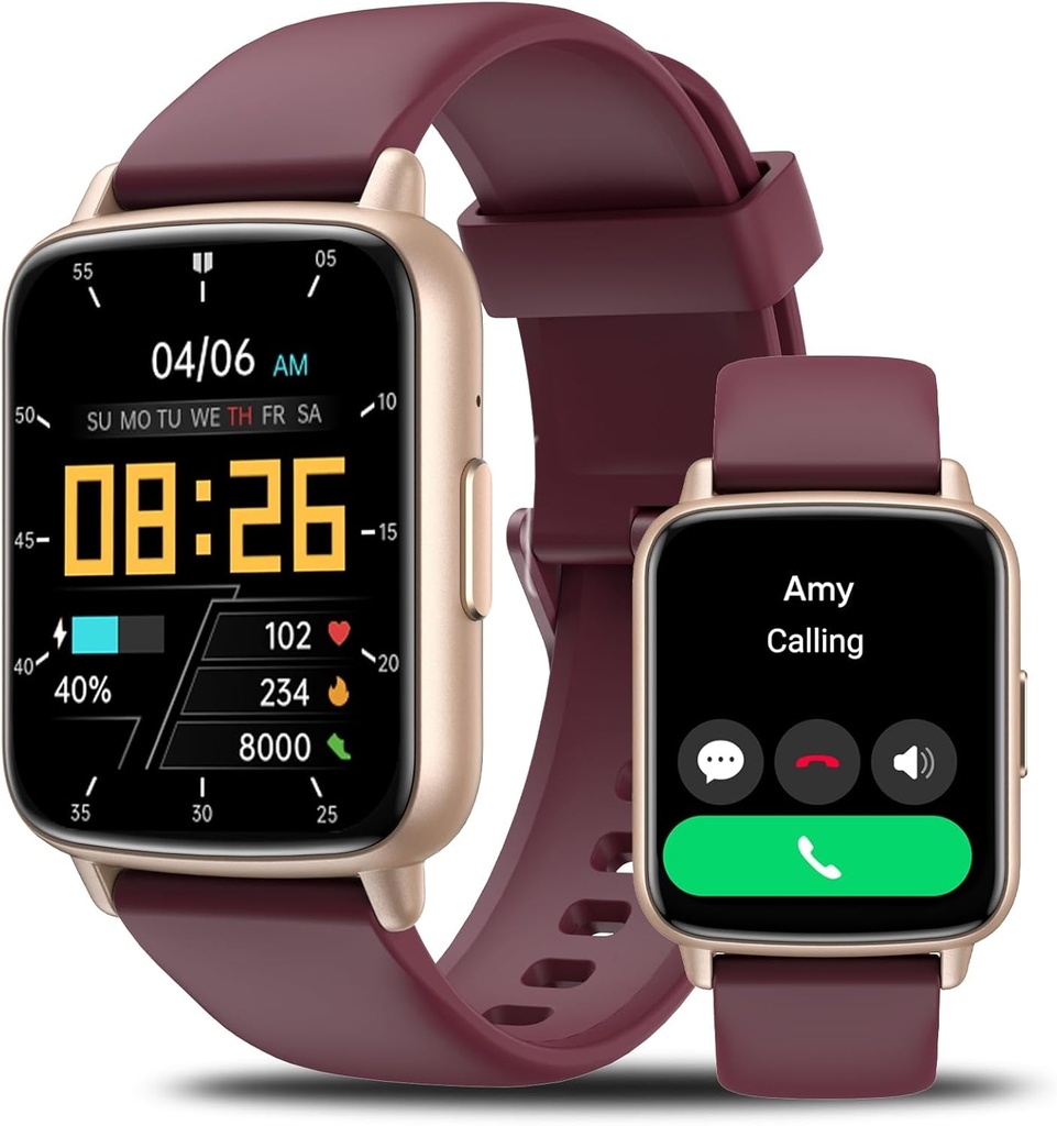 Smart Watch for Men-46mm HD AI Voice assistant Smar twatch (Answer/Make Calls), Heart Rate Tracking, Sleep Monitor, Fitness Tracker, for Android Samsung Compatible IP68 Smartwatch