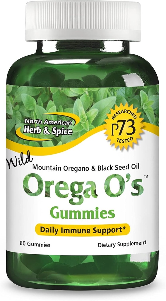 צפון RICAN HERB & SPICE O's - 60 חניכיים עם Wild Mountain Oregano & Black Seed שמן - Non-GMO - 30 משרתים