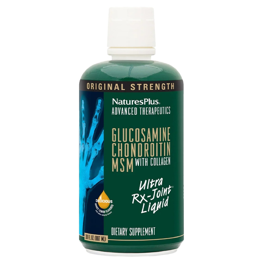 Natures Plus Ultra Rx-Joint נוזל, Honey Lemon - 30 fl oz - תומך בתפקוד משותף בריא - עם Glucosamine, Chondroitin & MSM - גלוט חינם - 30 משרתים