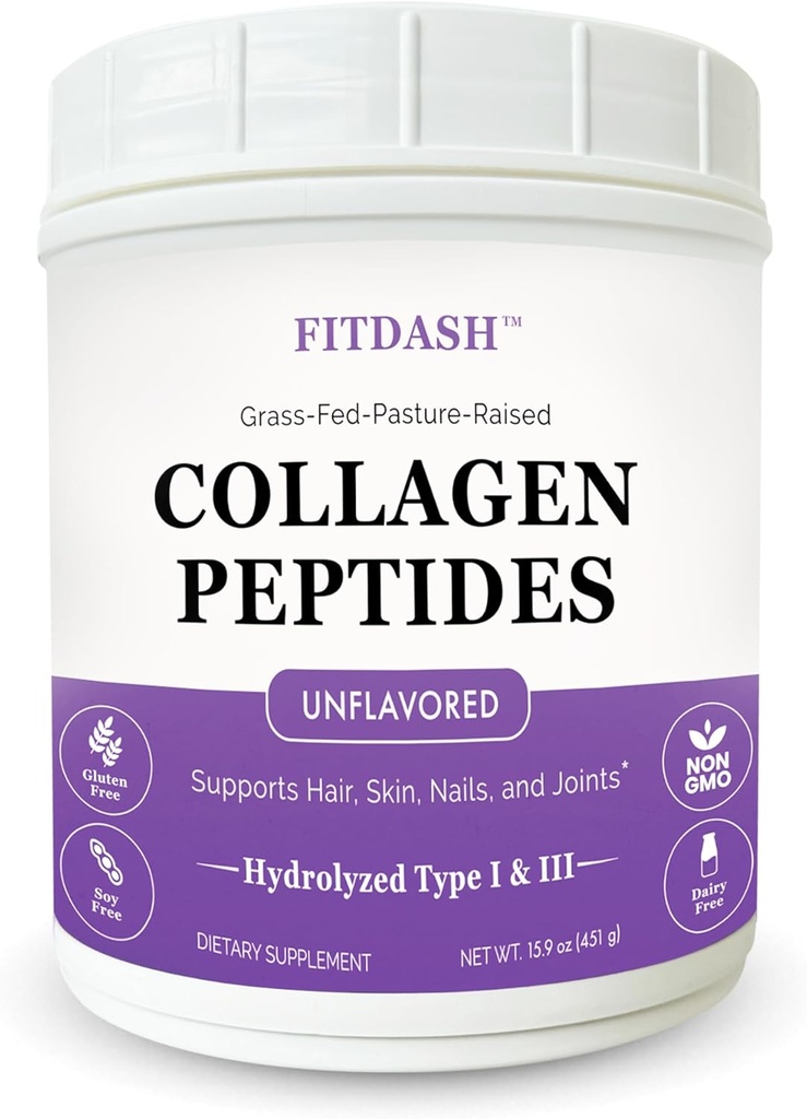 coagen Peptides hydrolyzed אבקת סוג I ו III, תומך שיער, ציפורניים, ופרקים. 41 המשרתים 15.9. Oz. Grass-Fed Pastured-Raated.