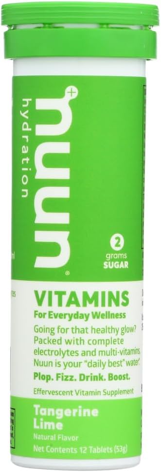 ויטמין Nuun: Tangerine Lime Daily hydrotion תוסף (3 צינורות של 12 Tabs)3