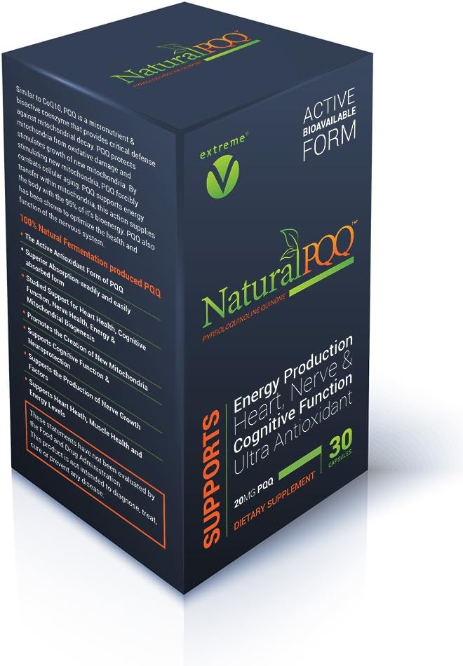 NaturalPQQQ - אנרגיה עבור Active Lifestyle - 20mg PQQQ, Mitochondrial Biogenesis