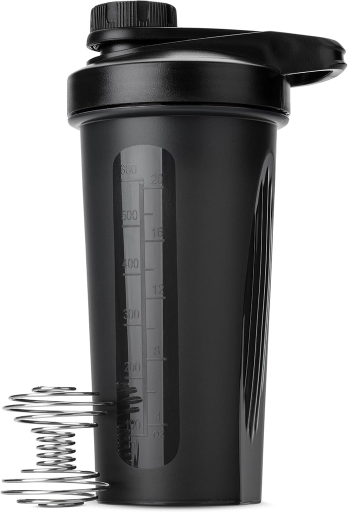Mr. Pen- Shaker Bottles for Proteins with Twist Cap, 28 oz, Black Protein Shaker Bottle with Wire Whisk Ball, Shaker Cup, Mixer Bottleer