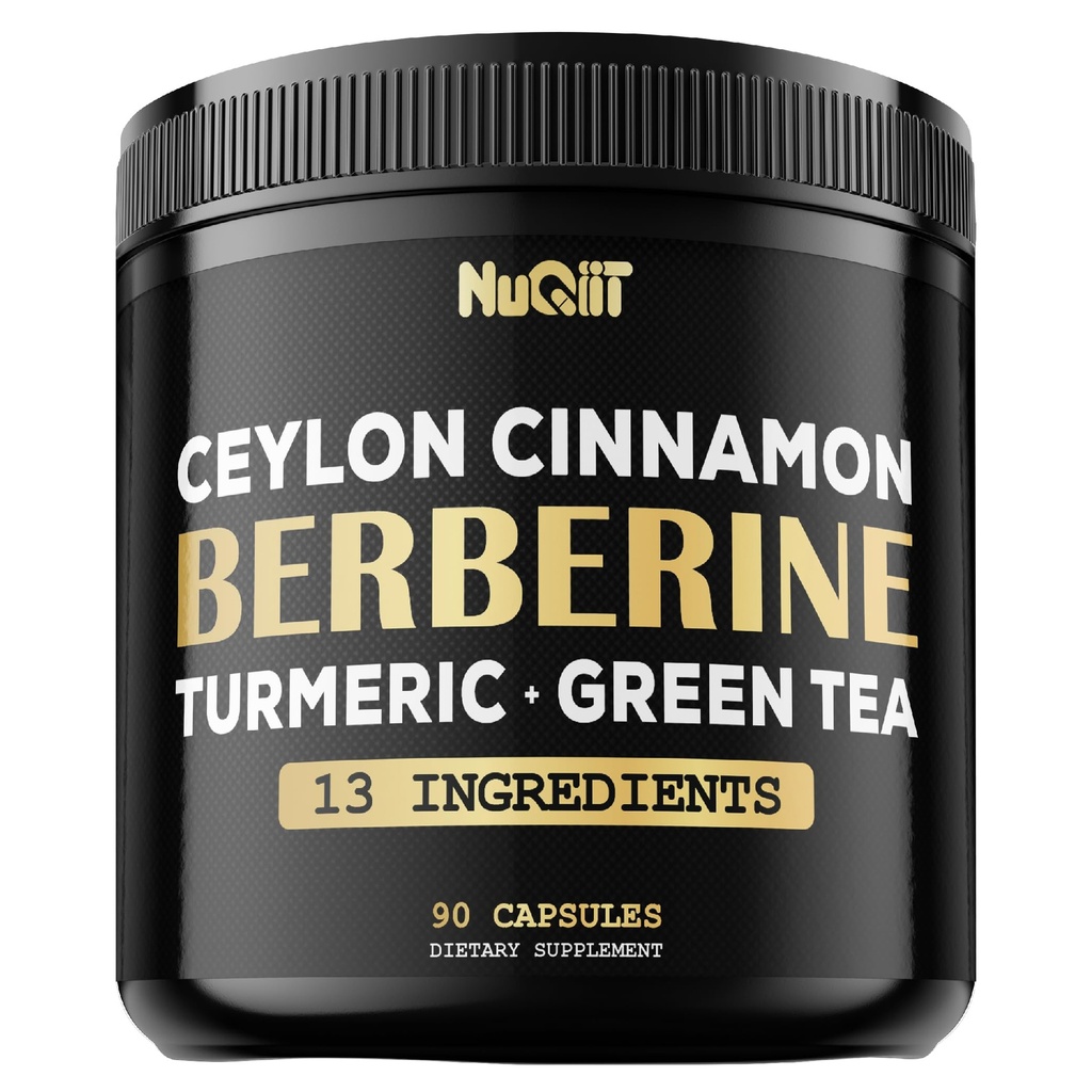 תוספת ברברין נוסף על Turmeric Curcumin, תה ירוק ועוד - תמיכה בריאות הלב, ניהול גוף מערכת החיסון - 90 קפסולות במשך 3 חודשים אספקת
